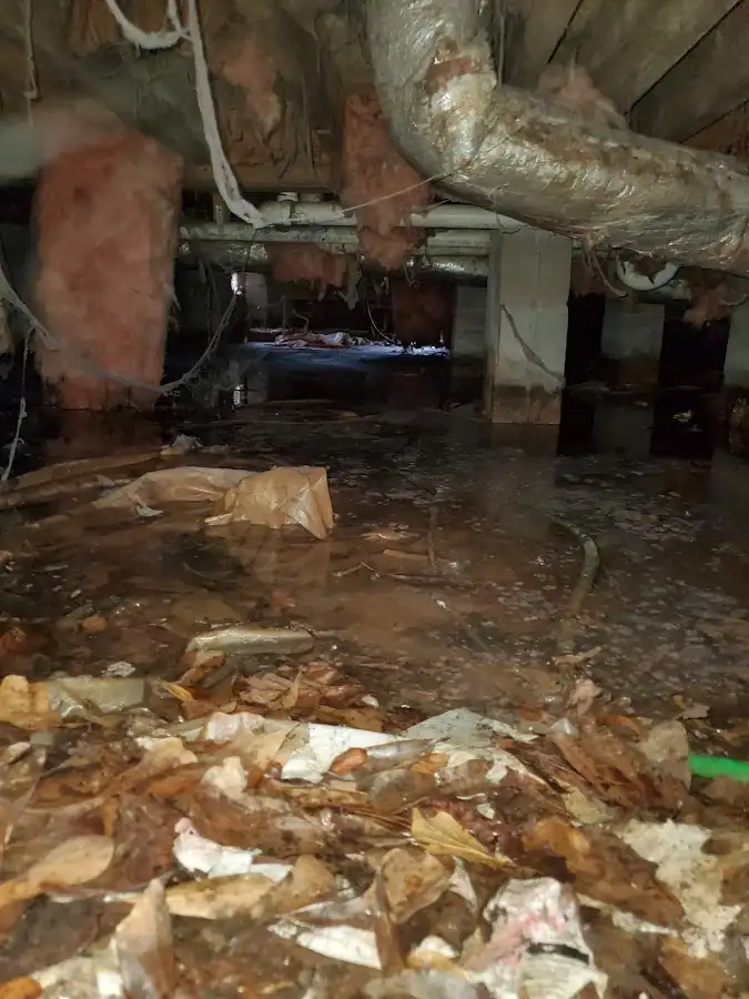Crawl space flood assessment for Commercial Water Damage Restoration in Norman