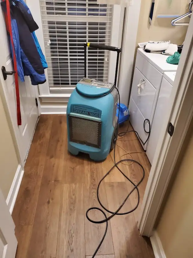Commercial dehumidifier deployed for Flood Damage Cleanup in Norman